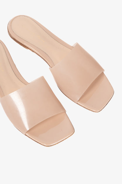 Gianvito Rossi Cosmic Nude Plexi Leather Flat Sandals
