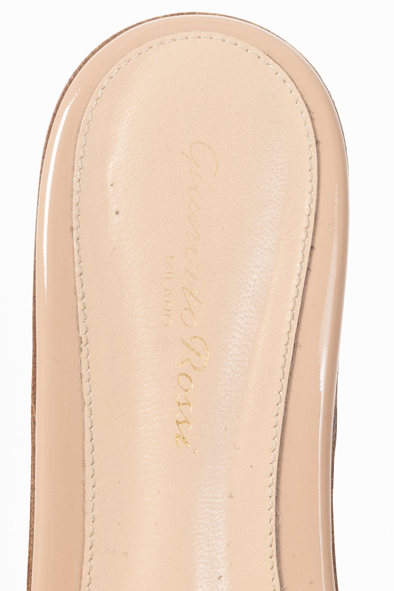 Gianvito Rossi Cosmic Nude Plexi Leather Flat Sandals