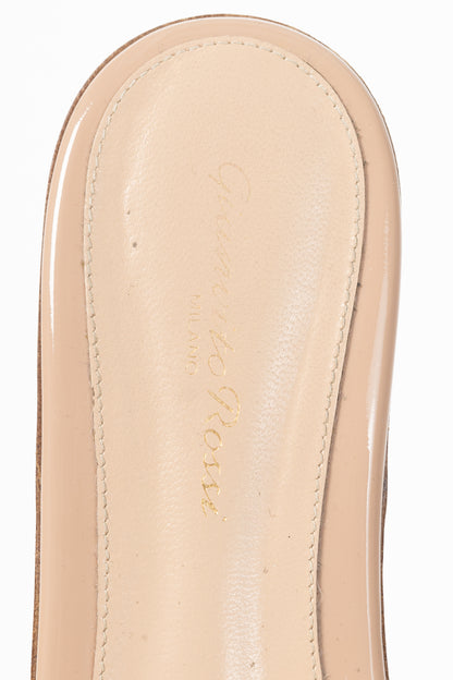 Gianvito Rossi Cosmic Nude Plexi Leather Flat Sandals
