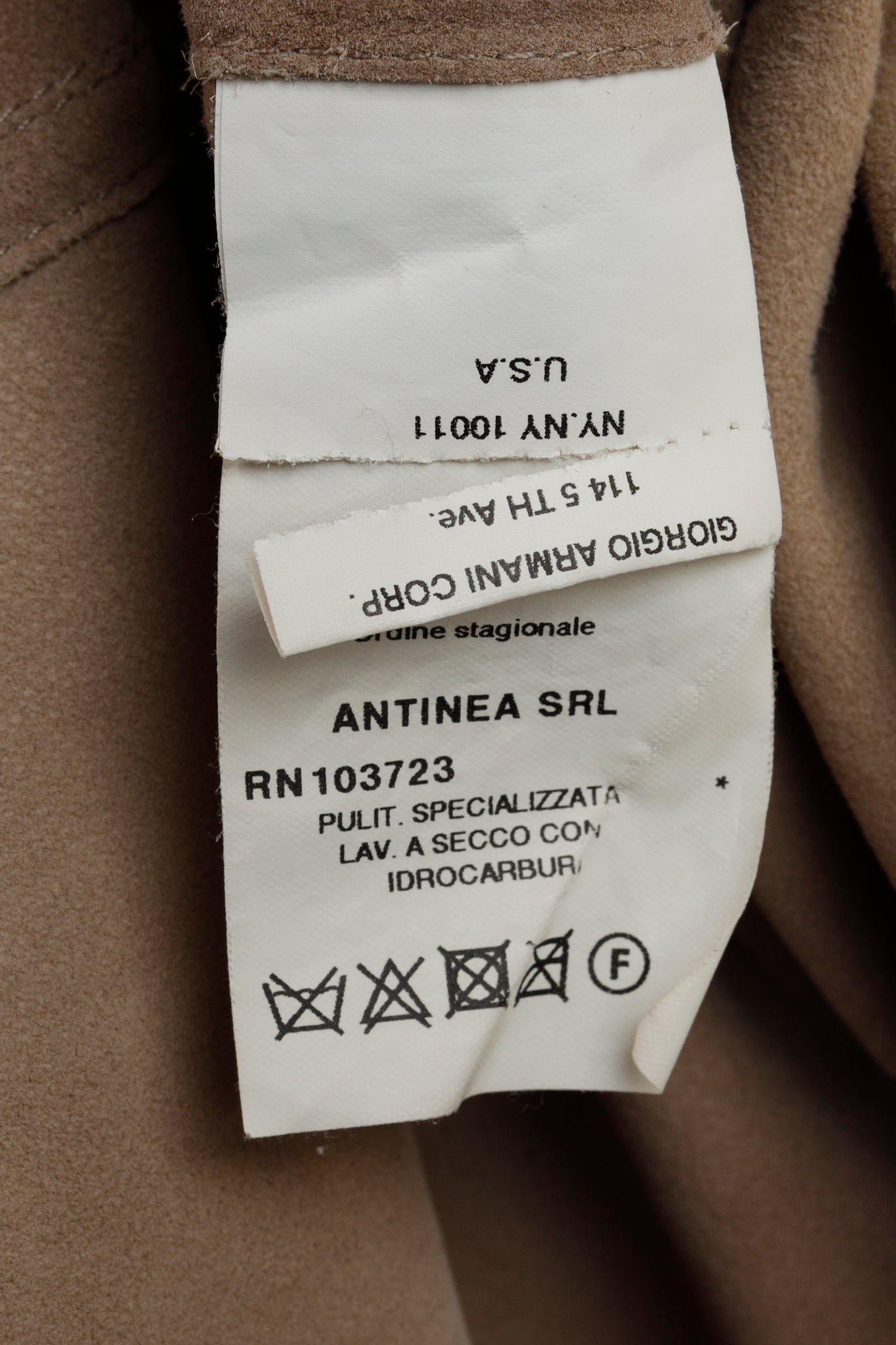 Armani Collezioni 2004 Tan Suede Jacket