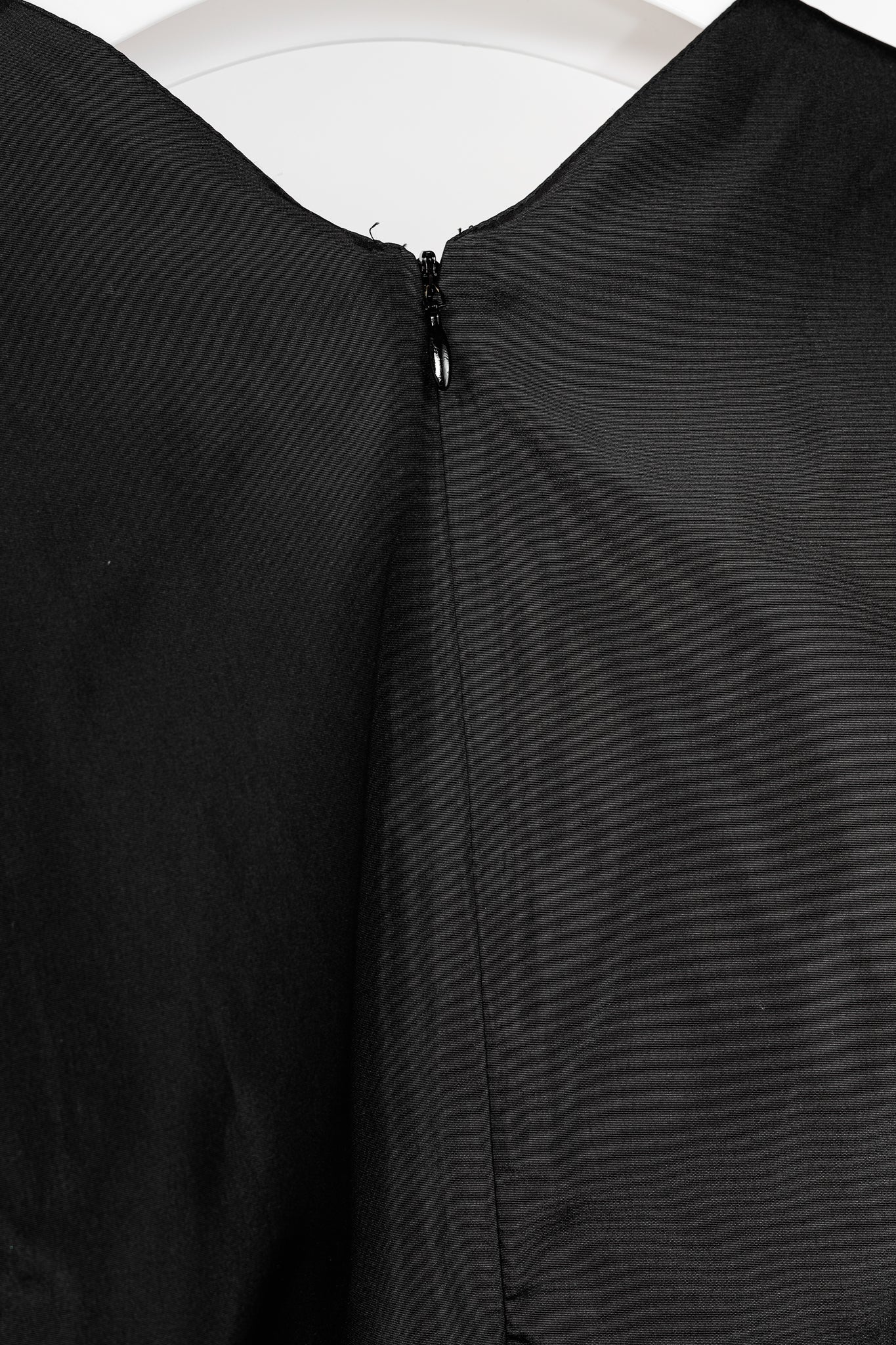Giorgio Armani Black Silk Taffeta Draped Top