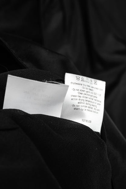 Giorgio Armani Black Silk Taffeta Draped Top