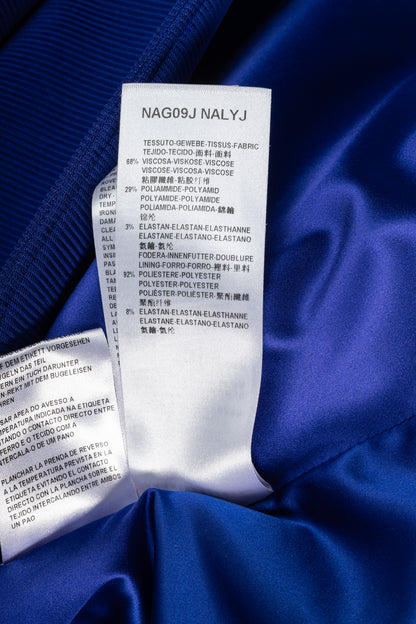 Giorgio Armani Cobalt-Blue Ribbed-Knit Blazer