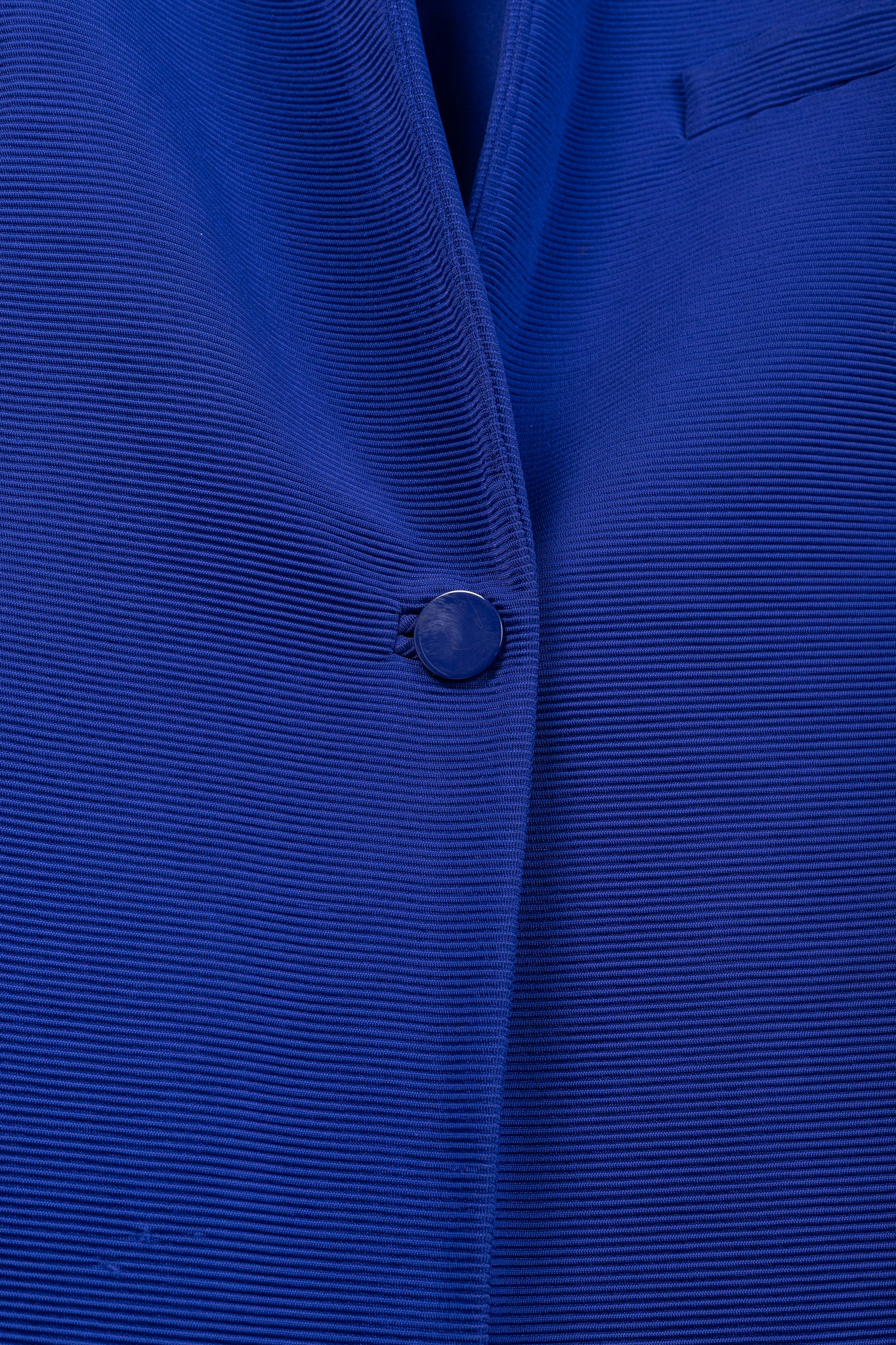 Giorgio Armani Cobalt-Blue Ribbed-Knit Blazer