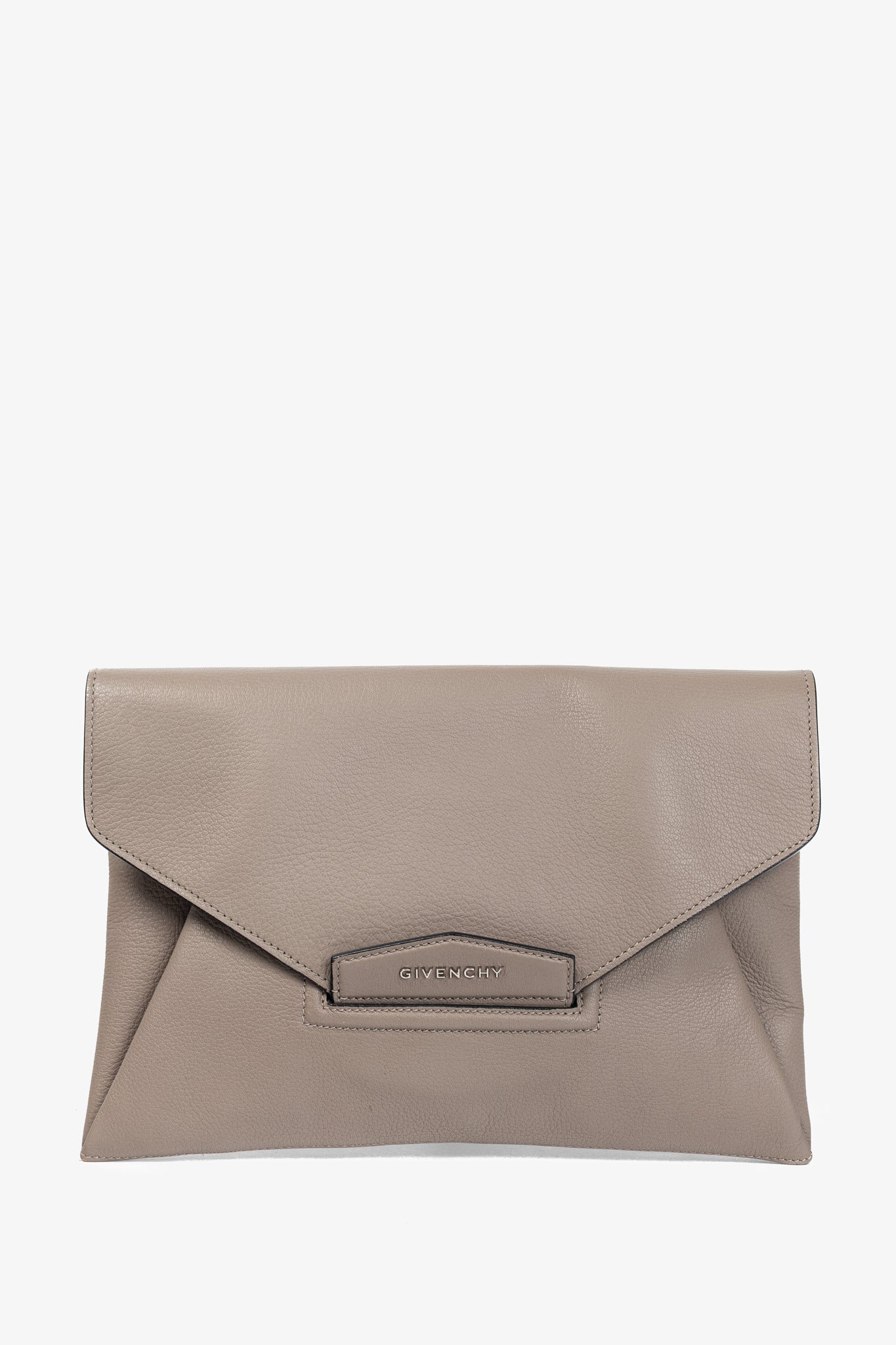 Givenchy Antigona Medium Mastic Goat-Leather Envelope Clutch
