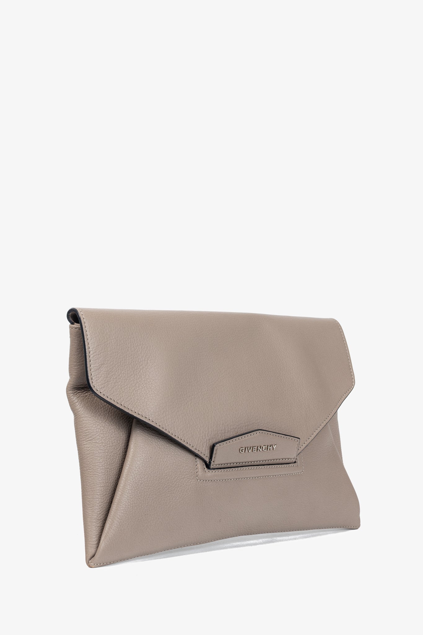 Givenchy Antigona Medium Mastic Goat-Leather Envelope Clutch