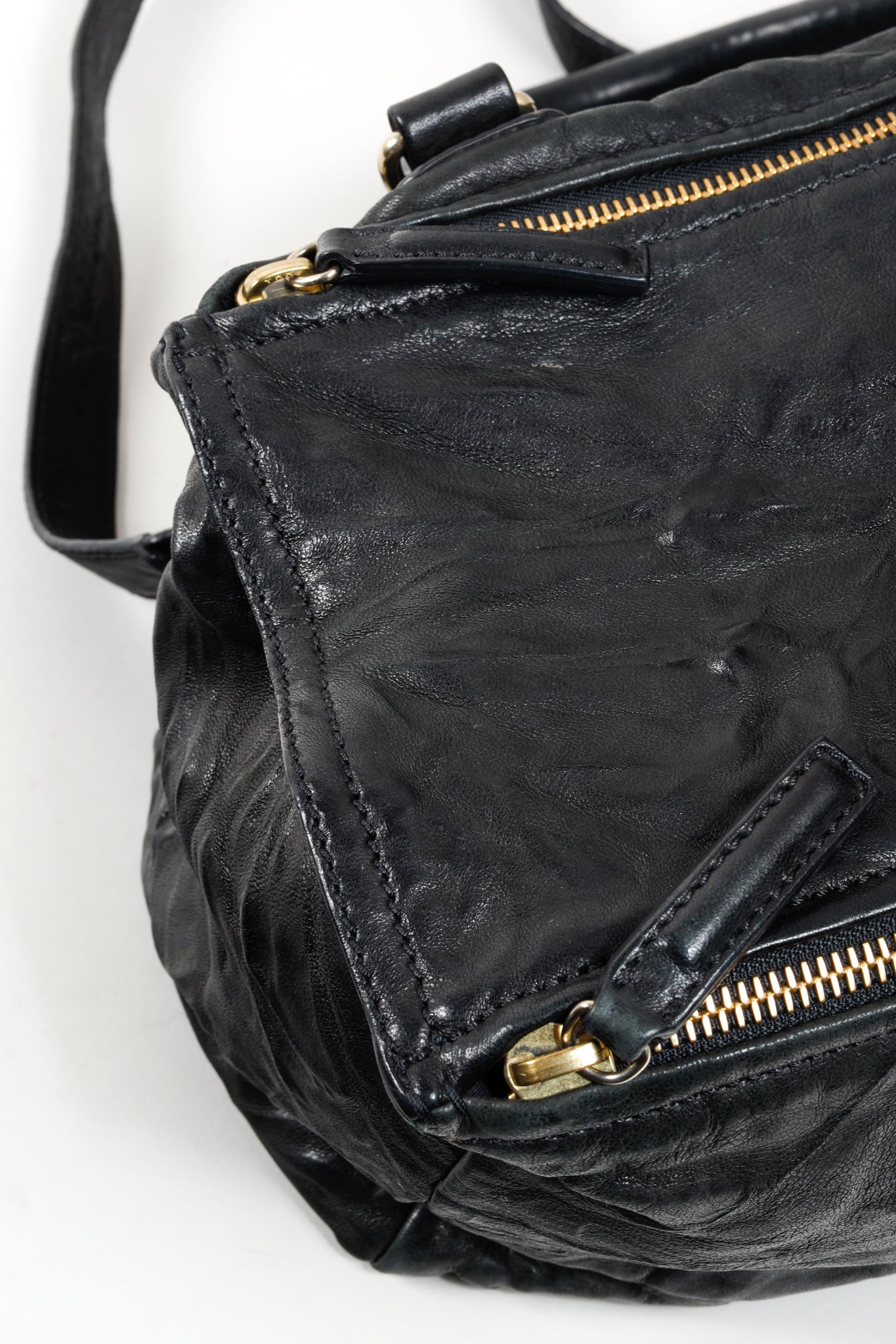 Givenchy Distressed Black Pandora Leather Bag