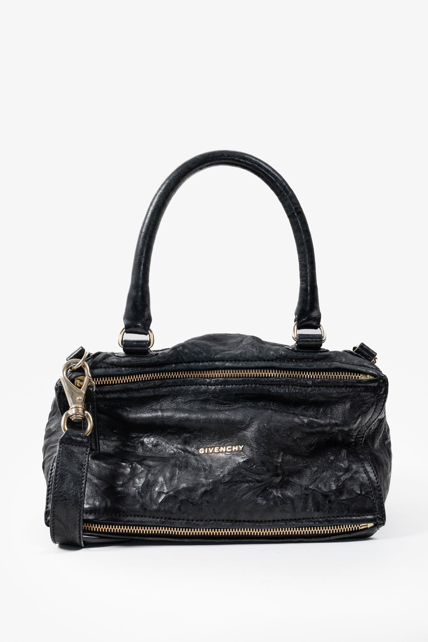 Givenchy Distressed Black Pandora Leather Bag