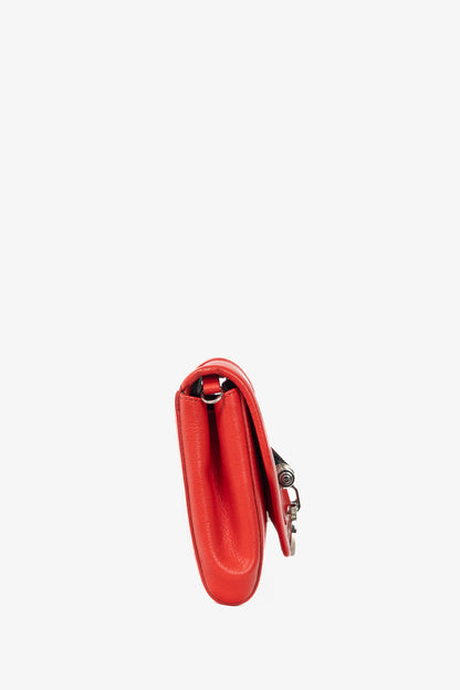 Givenchy Obsedia Red Grained-Leather Clutch