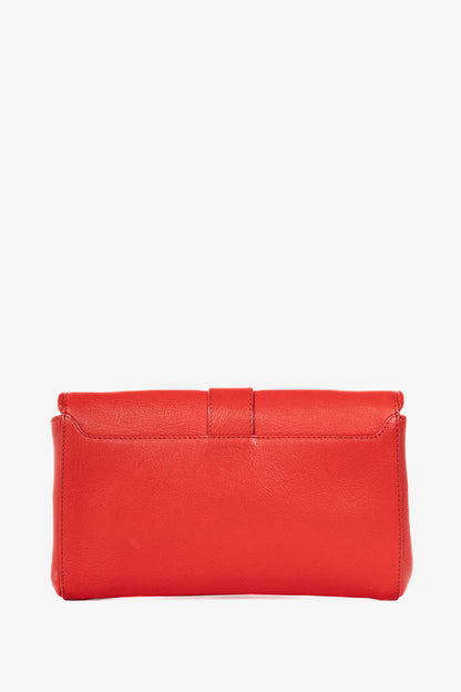 Givenchy Obsedia Red Grained-Leather Clutch