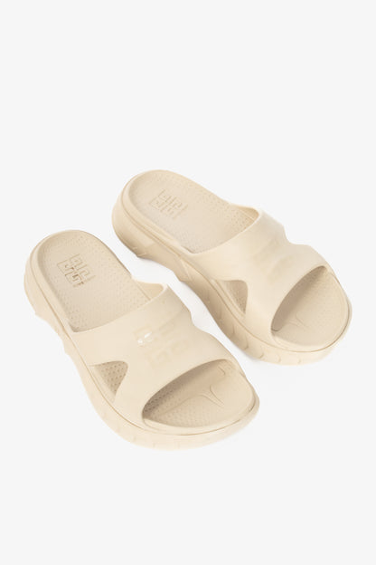 Givenchy Marshmallow Beige Rubber Logo Slide Mule Sandals