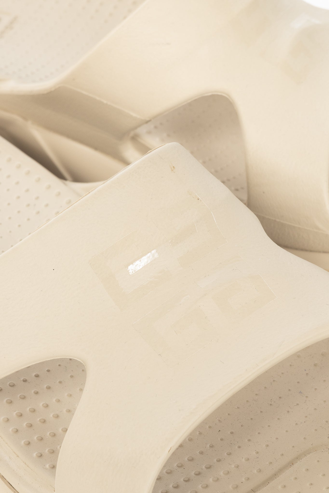 Givenchy Marshmallow Beige Rubber Logo Slide Mule Sandals