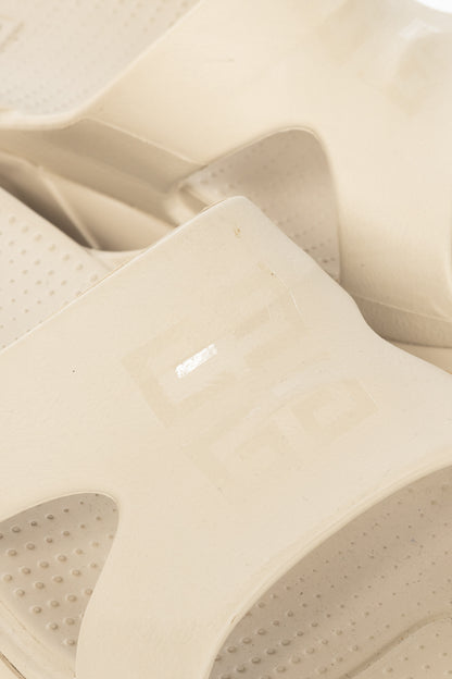Givenchy Marshmallow Beige Rubber Logo Slide Mule Sandals