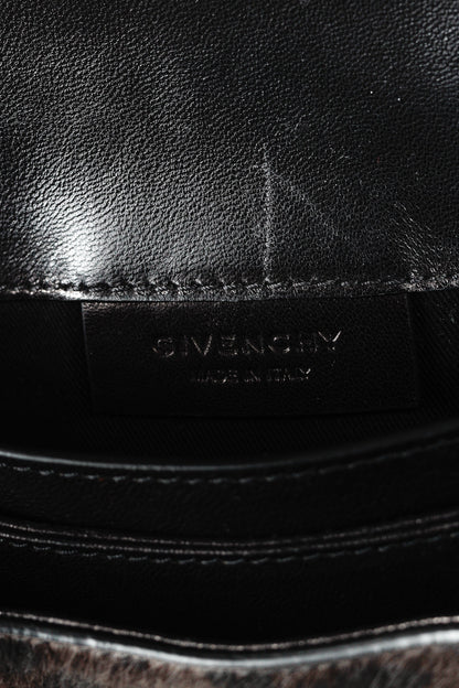 Givenchy Antigona Small Brown Leopard-Calf Hair Envelope Clutch