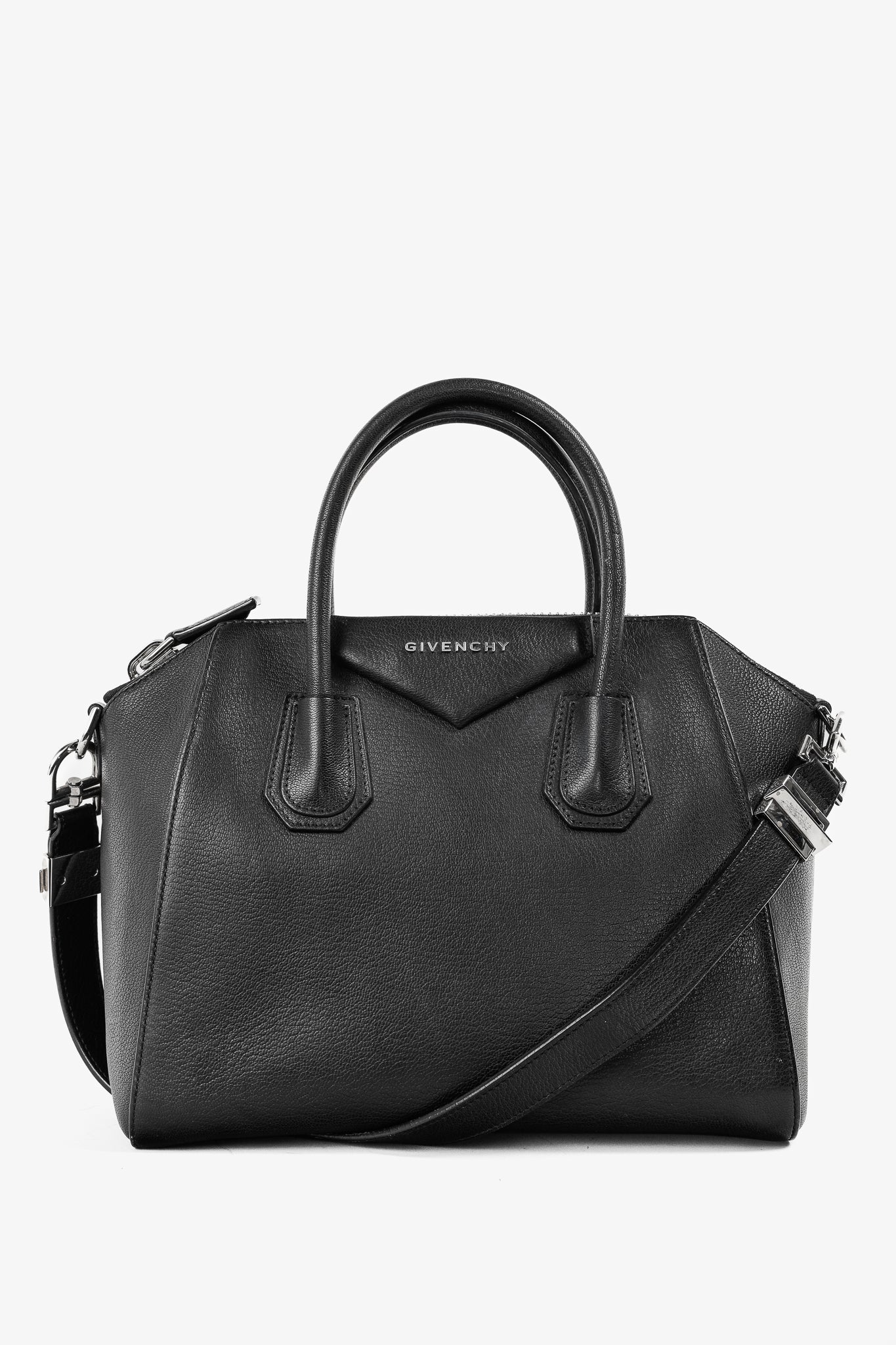 Givenchy Antigona Small Black Leather Tote Bag