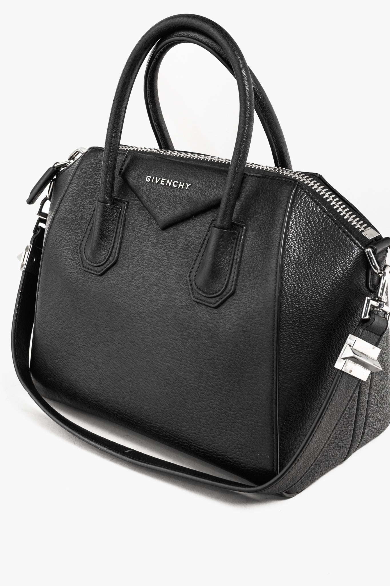 Givenchy Antigona Small Black Leather Tote Bag