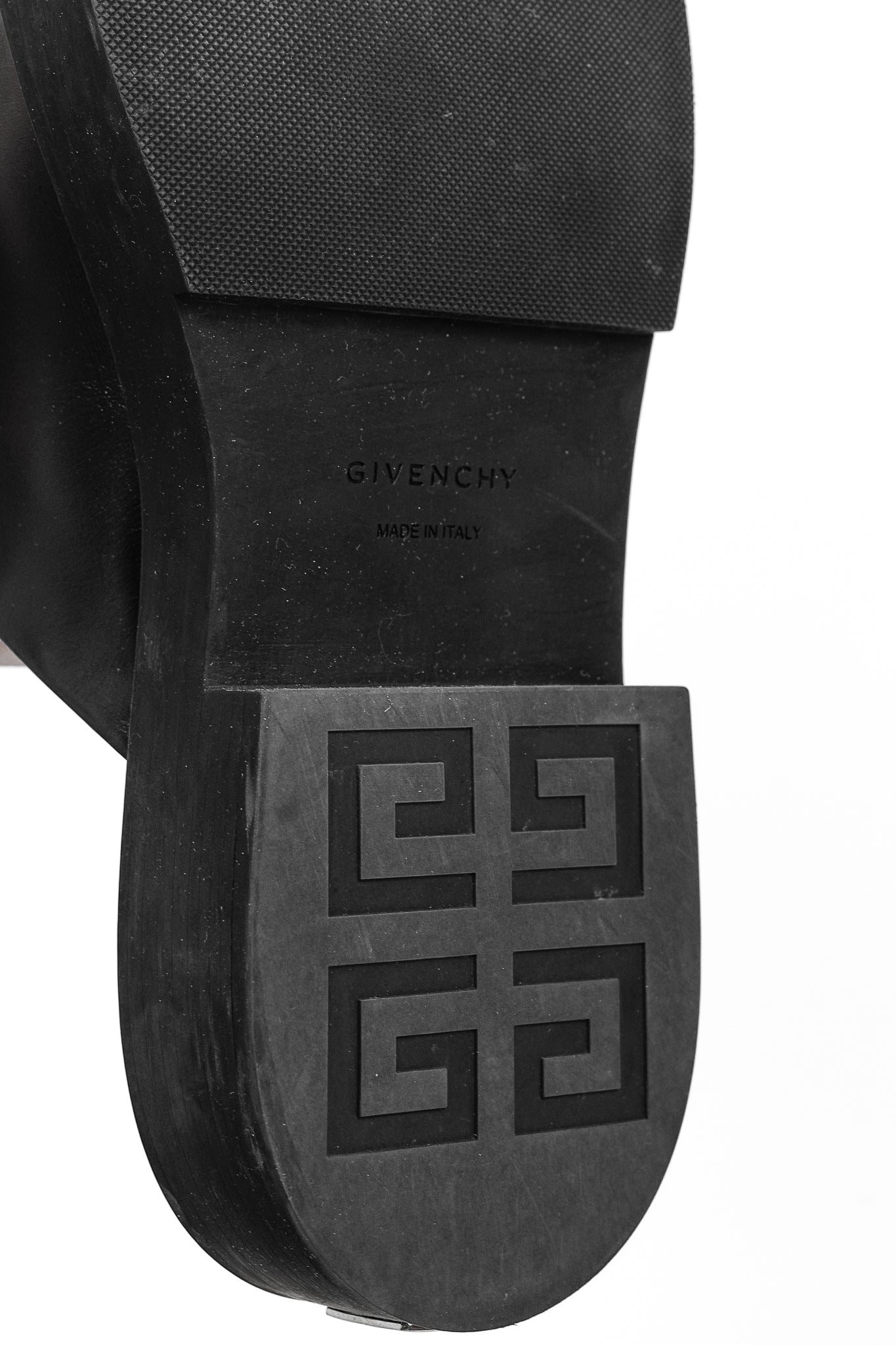 Givenchy Black Calf Leather Squared Show Backless Loafers