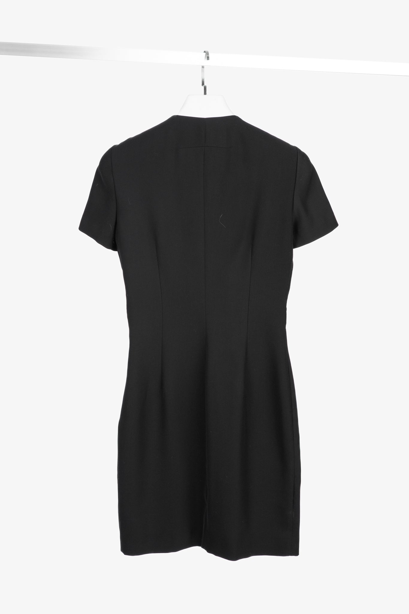 Givenchy Black Crepe Grommet-Embellished Mini Dress
