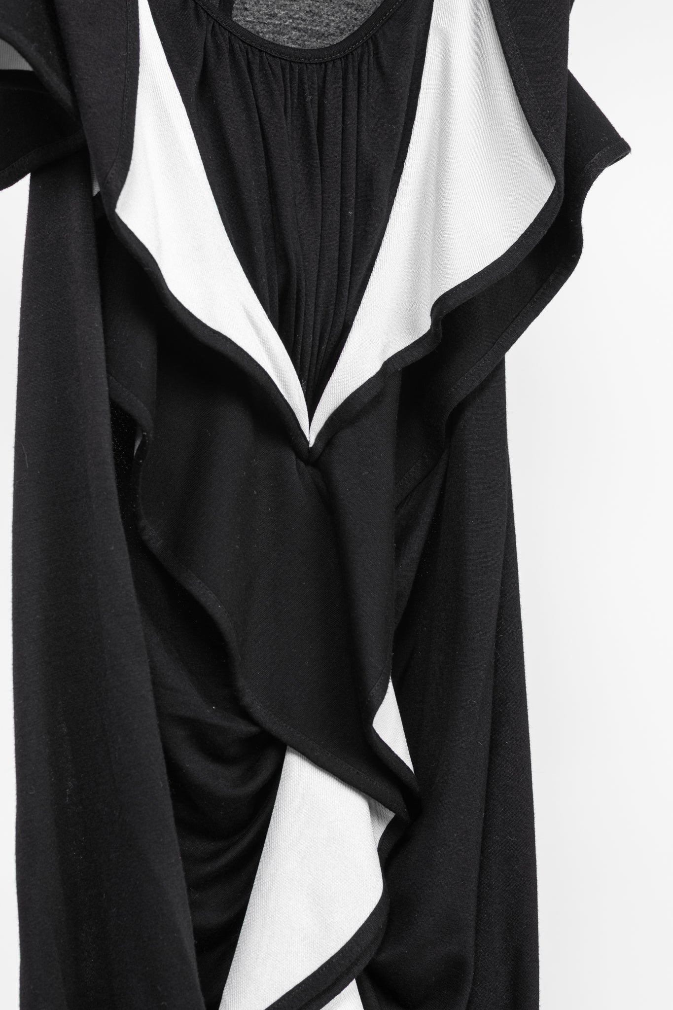 Givenchy PF/13 Black Ruffle Jersey Sleeveless Dress