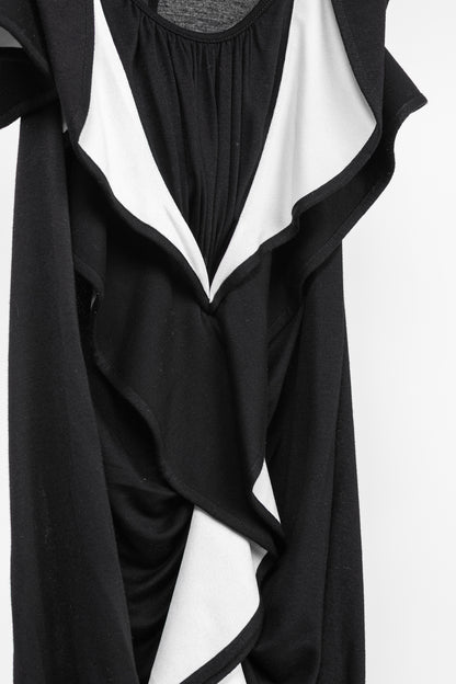 Givenchy PF/13 Black Ruffle Jersey Sleeveless Dress