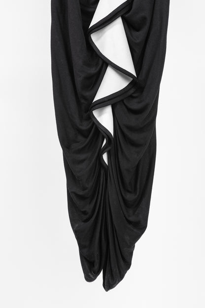 Givenchy PF/13 Black Ruffle Jersey Sleeveless Dress