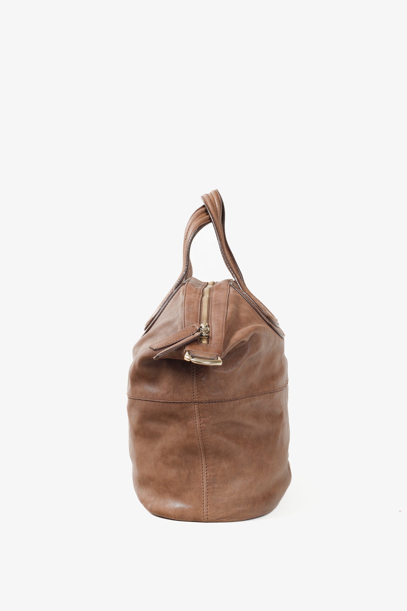 Givenchy Nightingale Brown-Leather Logo-Debossed Shoulder Bag