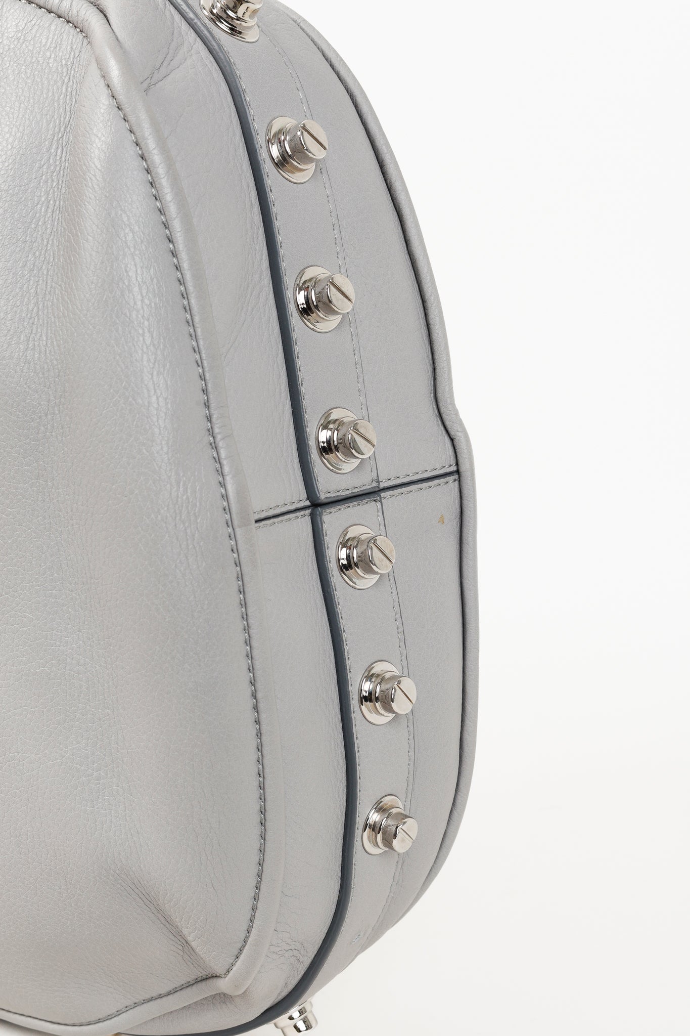 Givenchy Obsedia Pearl Grey Leather Studded Small Hobo Bag