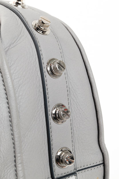 Givenchy Obsedia Pearl Grey Leather Studded Small Hobo Bag