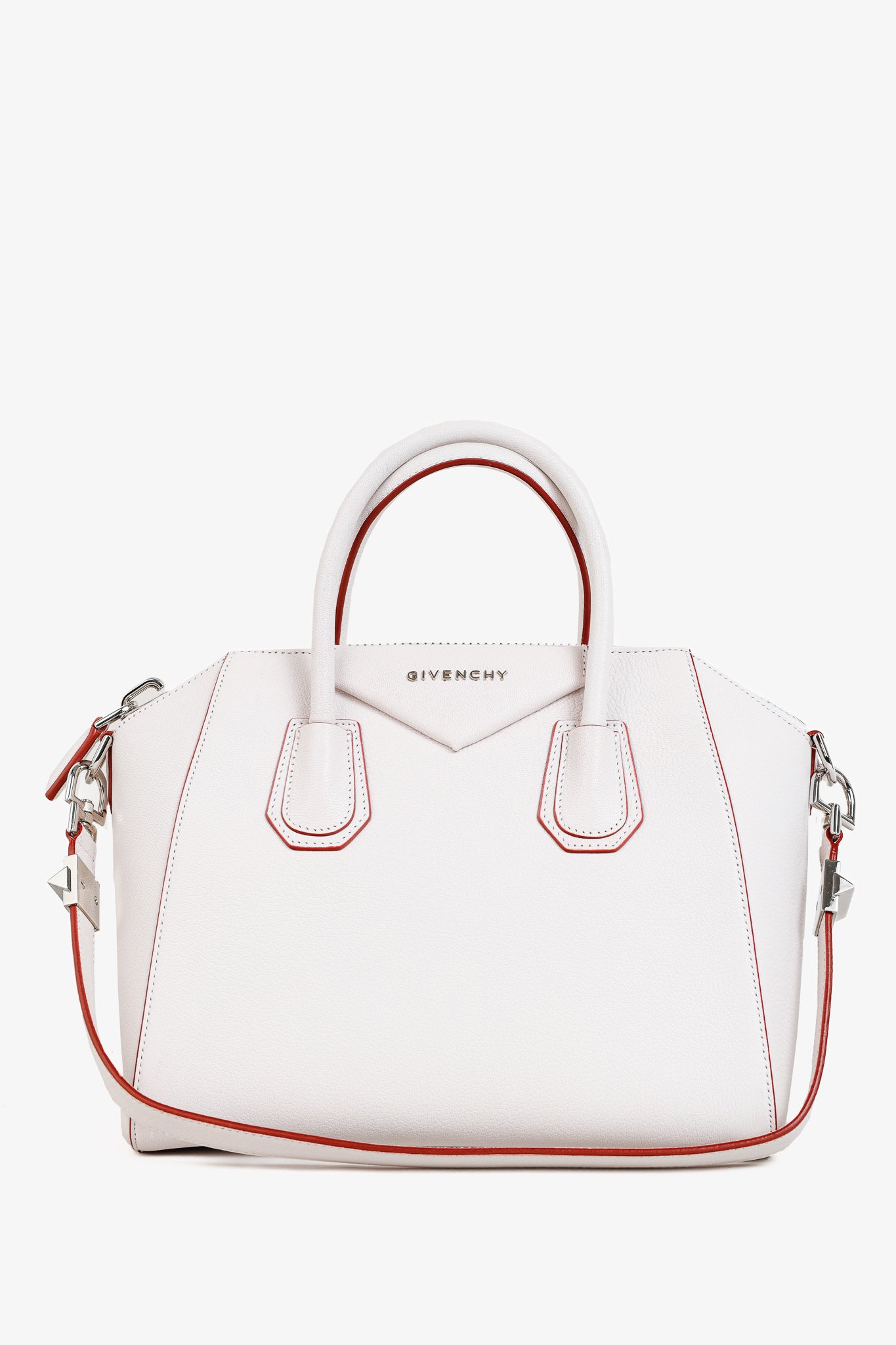 Givenchy Sugar Goatskin White Antigona Top Handle Handbag