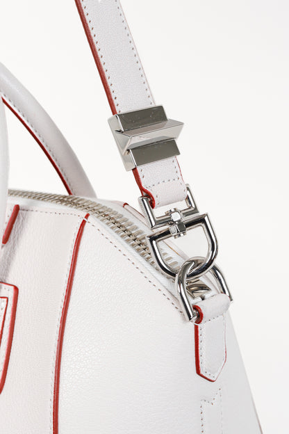 Givenchy Sugar Goatskin White Antigona Top Handle Handbag