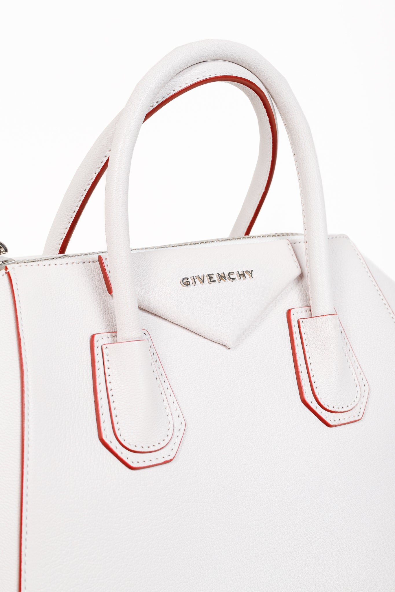 Givenchy Sugar Goatskin White Antigona Top Handle Handbag