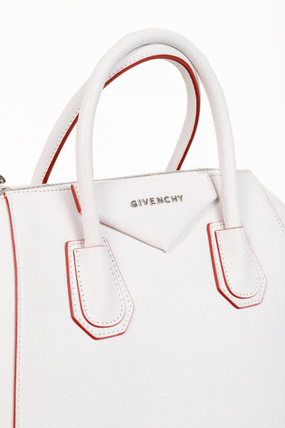 Givenchy Sugar Goatskin White Antigona Top Handle Handbag