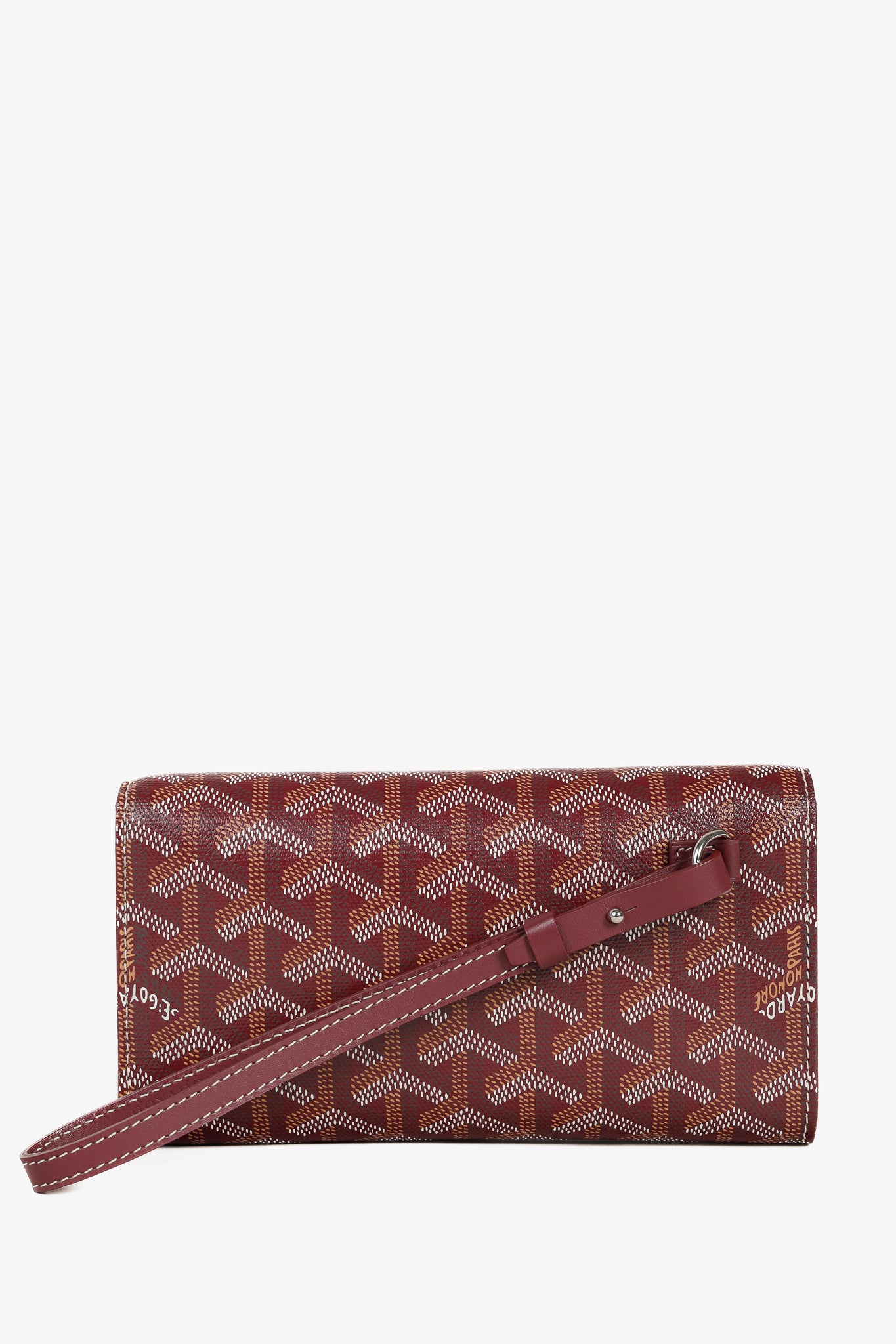 Goyard Monte-Carlo Mini Burgundy Goyardine Canvas Phone Case