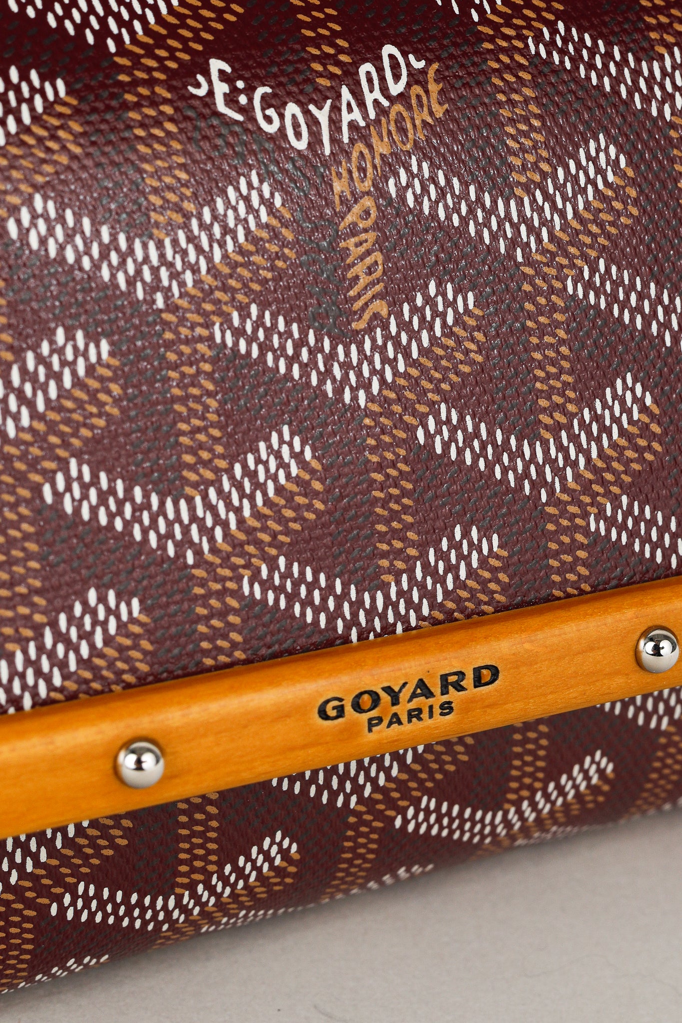 Goyard Monte-Carlo Mini Burgundy Goyardine Canvas Phone Case