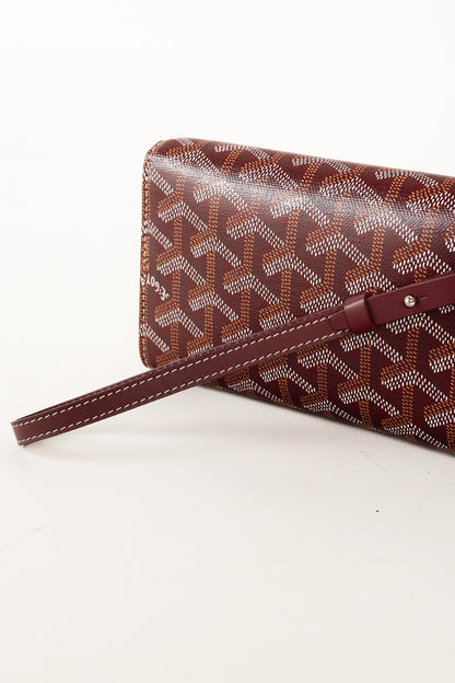 Goyard Monte-Carlo Mini Burgundy Goyardine Canvas Phone Case