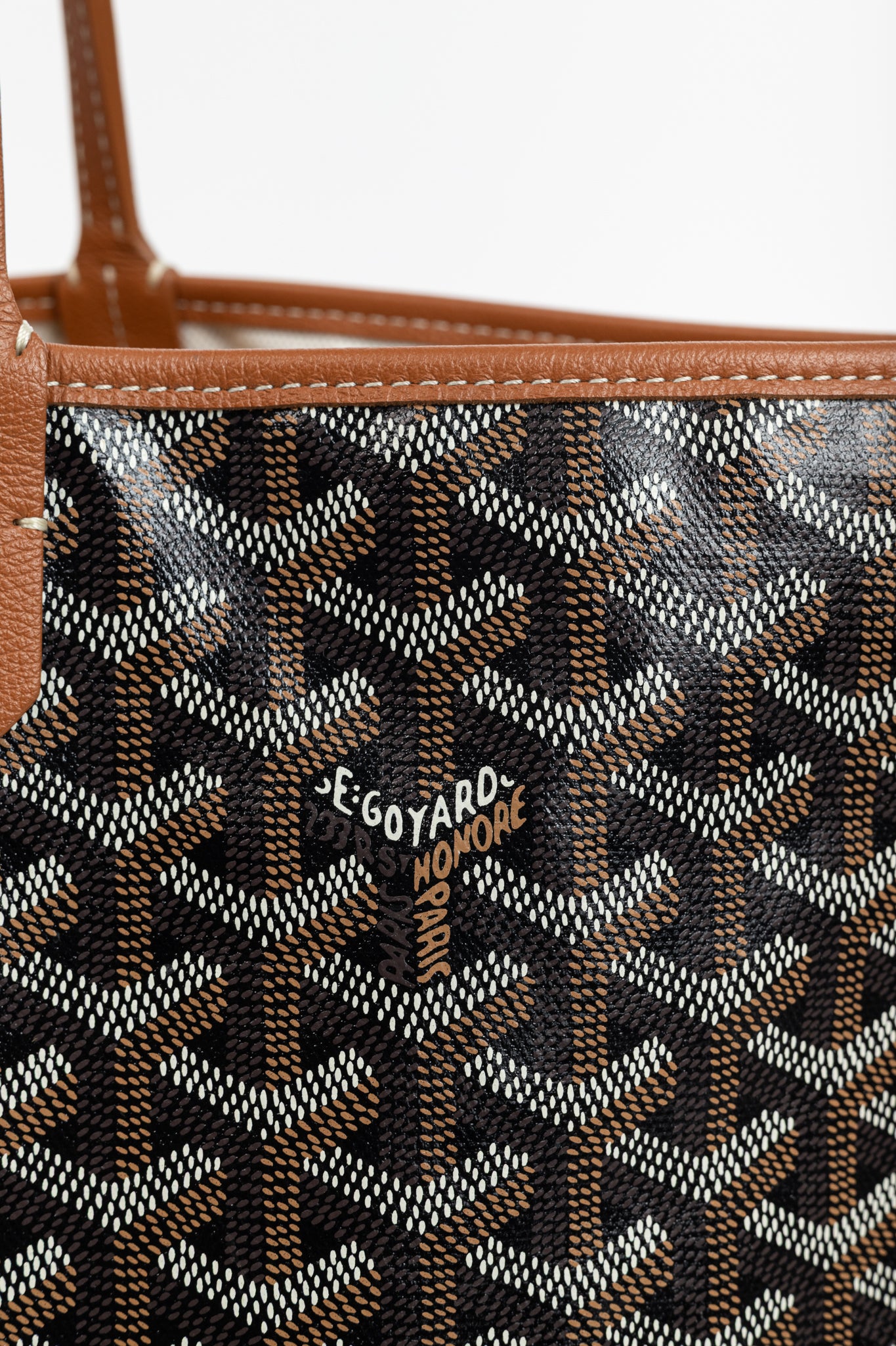 Goyard Saint Louis PM Black Goyardine Canvas Tote