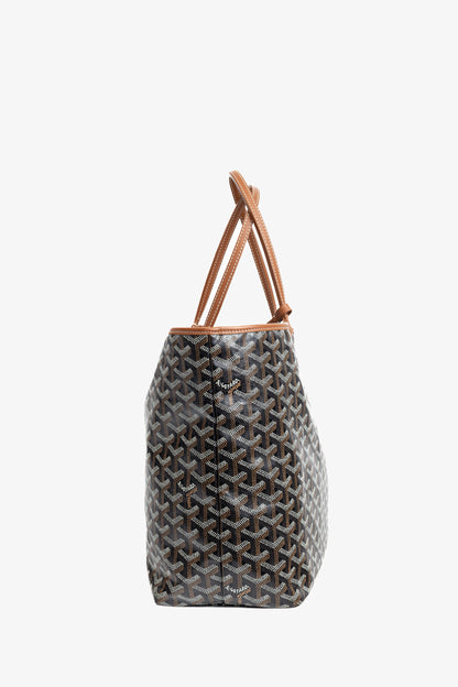 Goyard Saint Louis PM Black Goyardine Canvas Tote