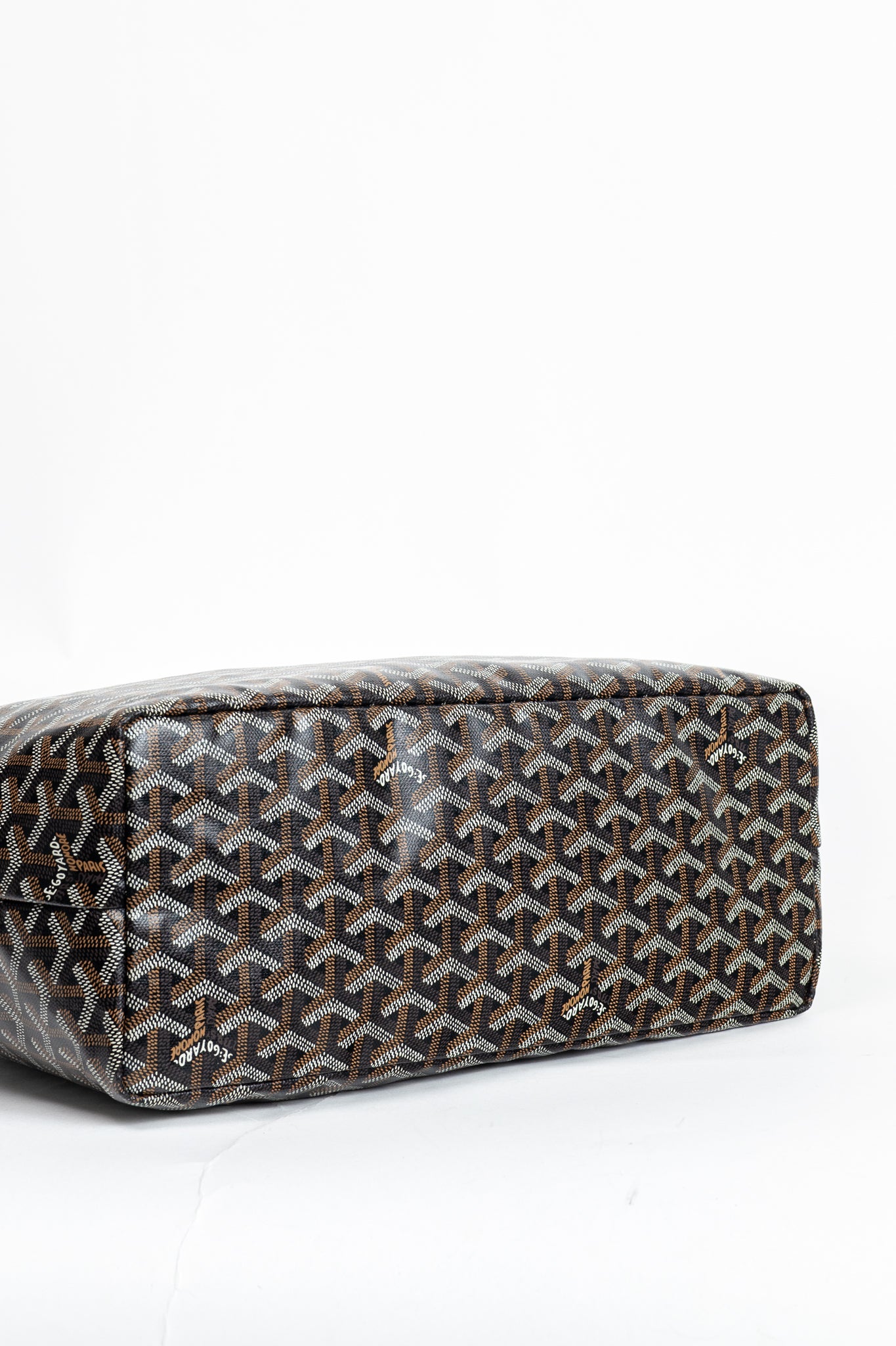 Goyard Saint Louis PM Black Goyardine Canvas Tote