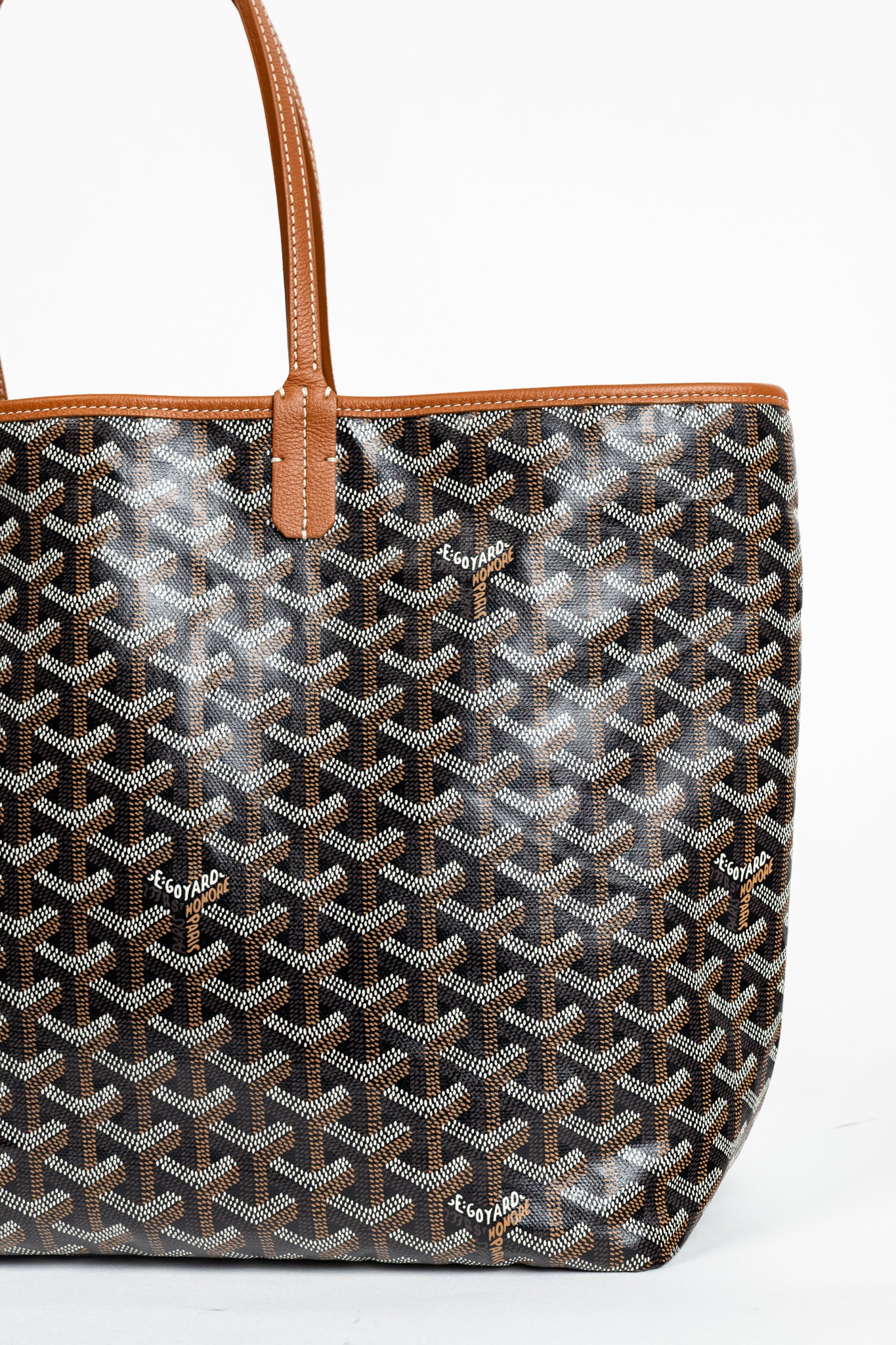 Goyard Saint Louis PM Black Goyardine Canvas Tote