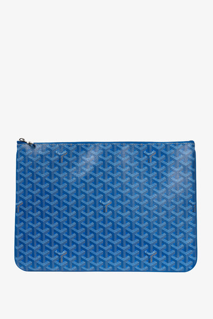 Goyard Senat MGM Sky Blue Goyardine Canvas Pochette