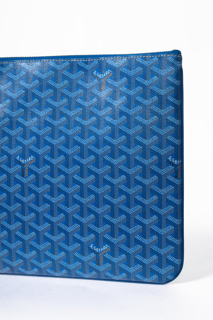 Goyard Senat MGM Sky Blue Goyardine Canvas Pochette