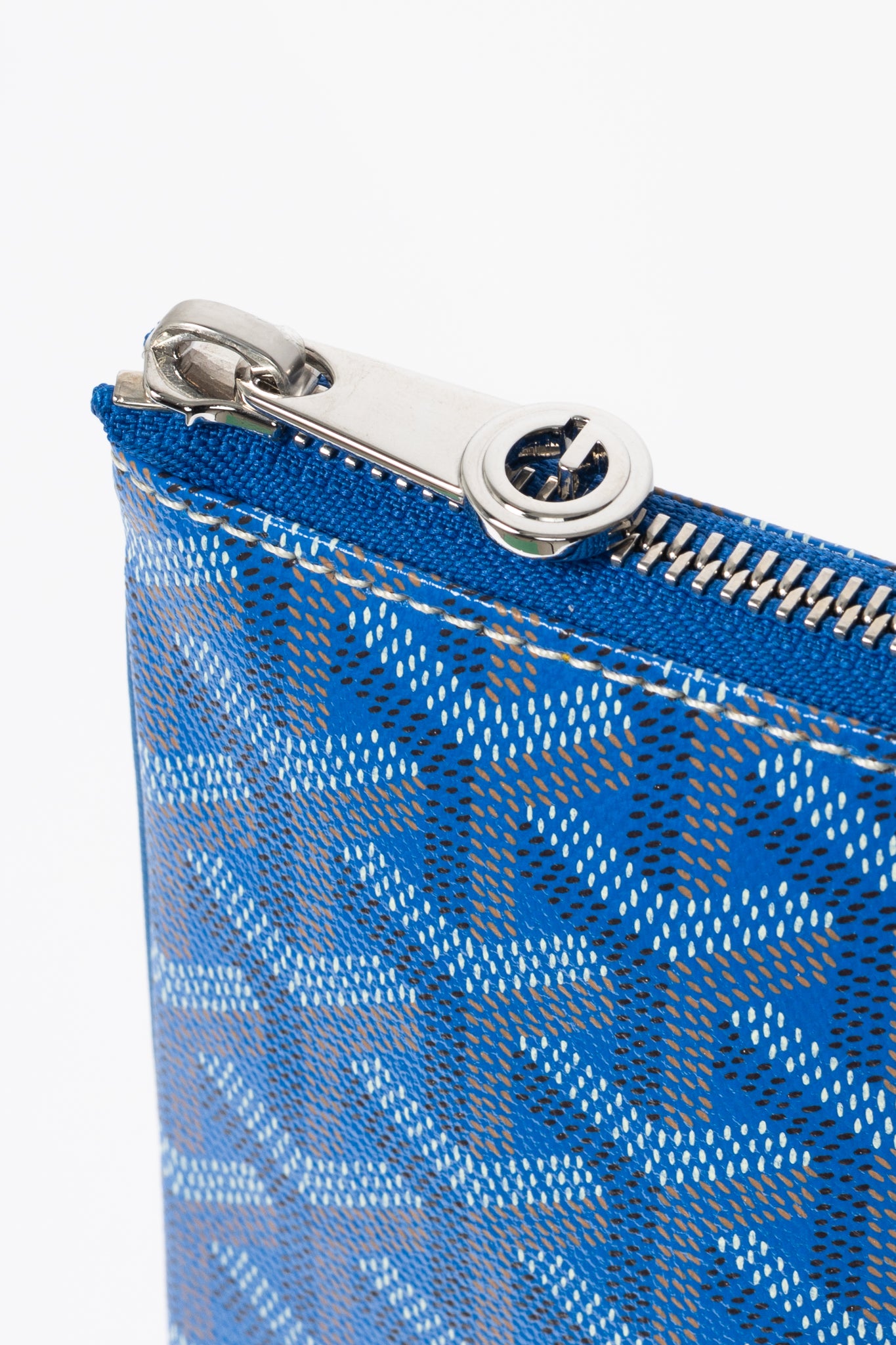 Goyard Senat MGM Sky Blue Goyardine Canvas Pochette