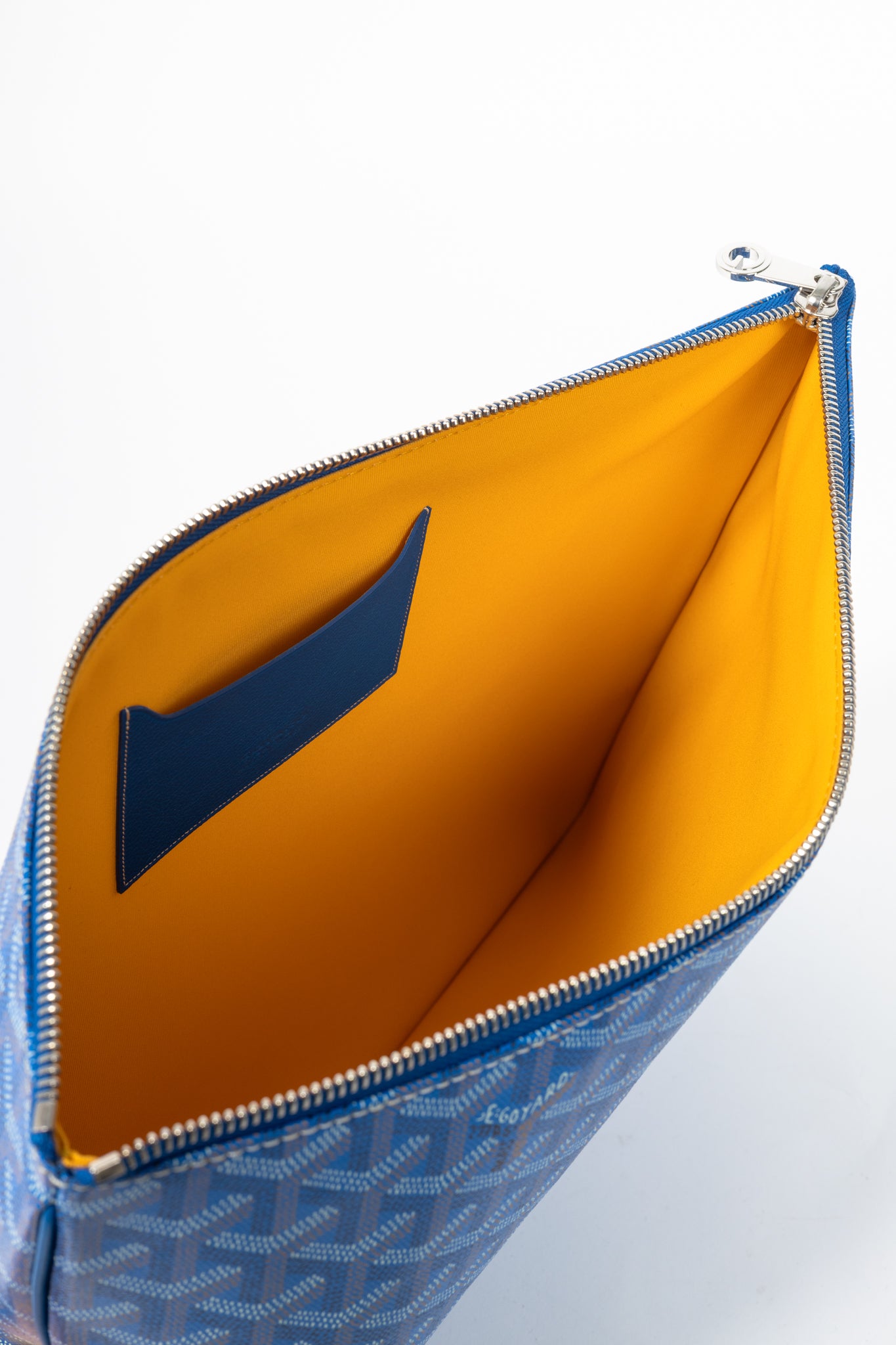 Goyard Senat MGM Sky Blue Goyardine Canvas Pochette
