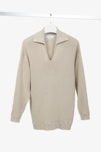 Graphpaper SS/25 Beige Linen Solotex Skipper Knit