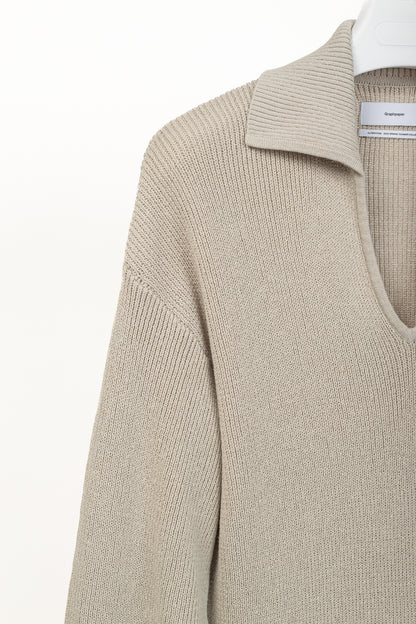 Graphpaper SS/25 Beige Linen Solotex Skipper Knit