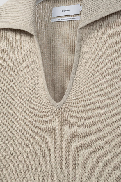 Graphpaper SS/25 Beige Linen Solotex Skipper Knit