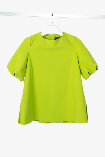 Greta Constantine Jindo Grass Puff-Sleeve Top