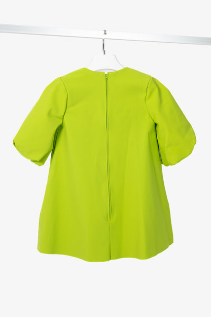 Greta Constantine Jindo Grass Puff-Sleeve Top