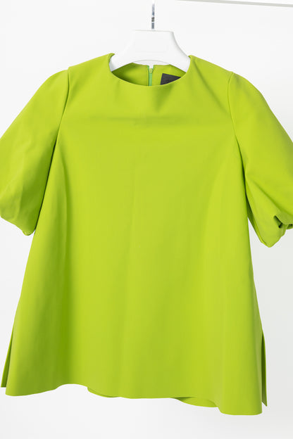 Greta Constantine Jindo Grass Puff-Sleeve Top