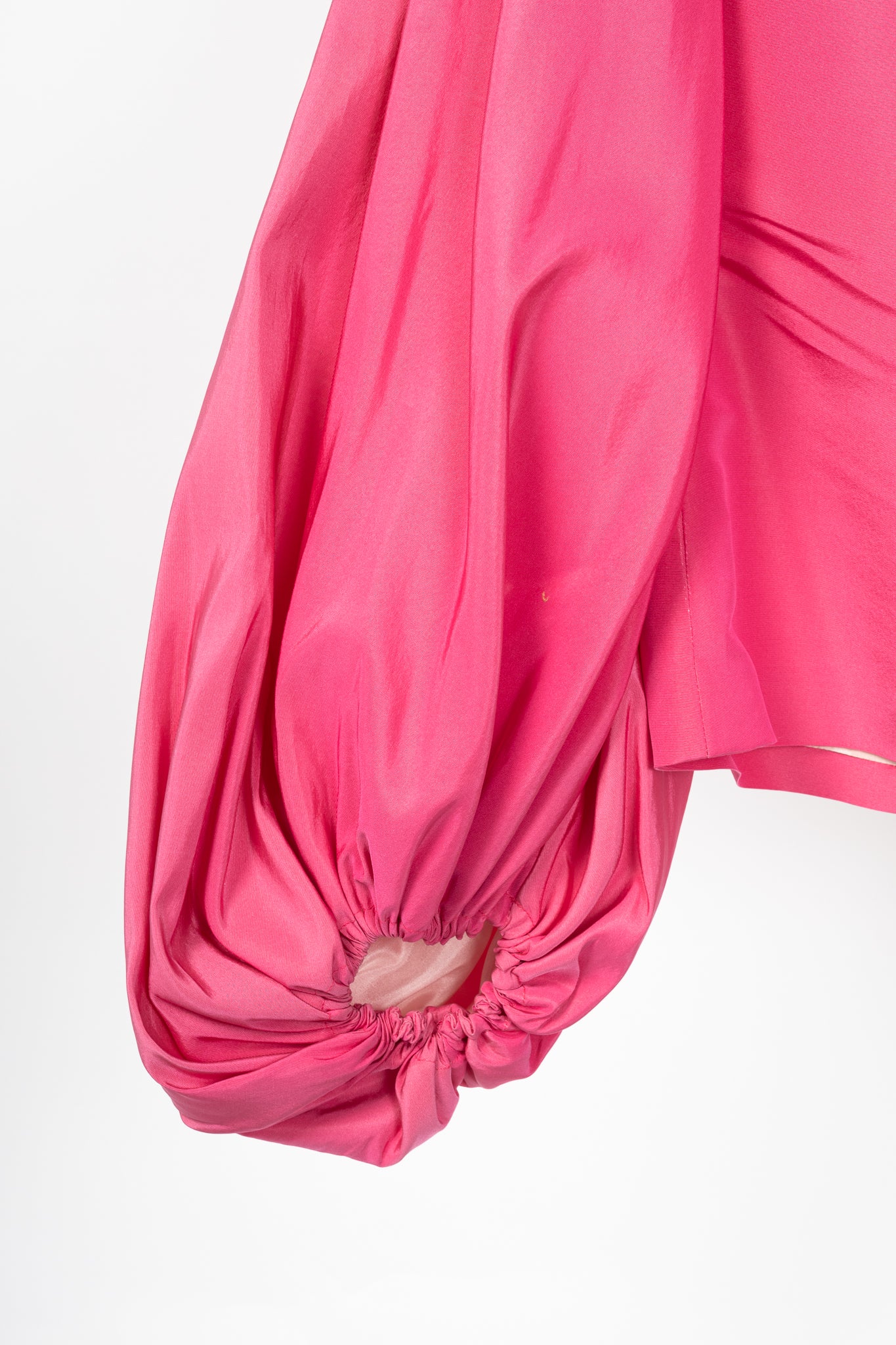 Greta Constantine Ofelia Pink Silk-Taffeta Ruffle Blouse